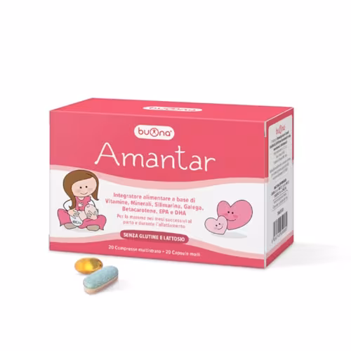Buona Amantar Integratore Post-Parto per Stanchezza ed affaticamento 20 compresse multistrato + 20 capsule molli