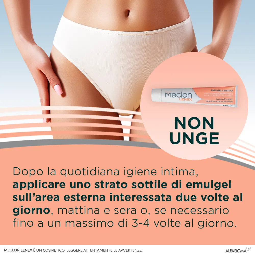 Meclon Lenex Crema Vaginale Emulgel Per Bruciore, Dolore e Prurito Intimo Esterno, Irritazione, Candida 50 ml - immagine 5