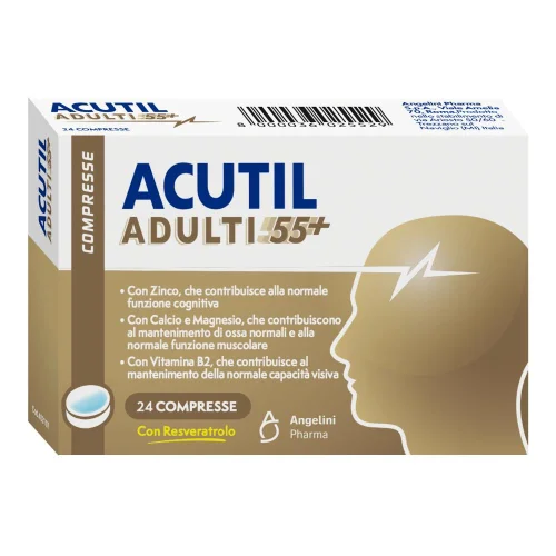 Acutil Adulti 55+ Integratore per Funzione Cognitiva e Muscolare 24 compresse