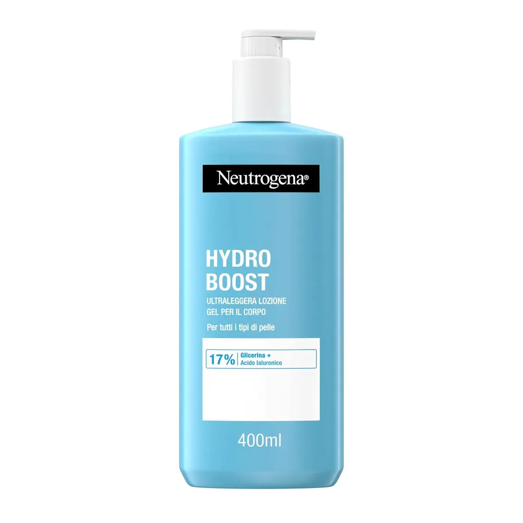 Neutrogena Hydro Boost Crema Corpo Idratante Fluida Gel Acido Ialuronico 400 ml