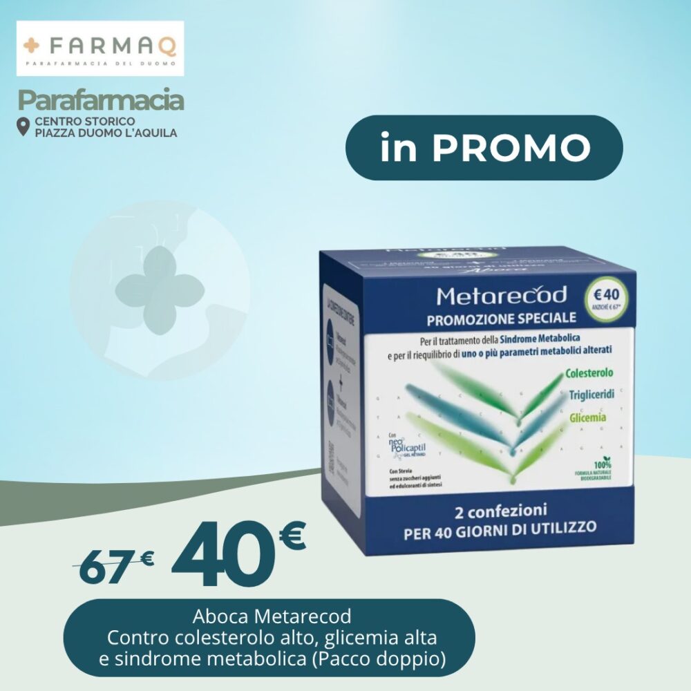 Aboca Metarecod pacco doppio - Aboca Metarecod pacco doppio - FarmAQ - Parafarmacia del Duomo L'Aquila