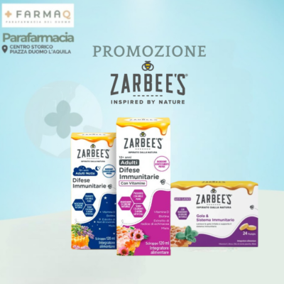 Zarbee’s Difese Immunitarie - promozioni - FarmAQ - Parafarmacia del Duomo L'Aquila