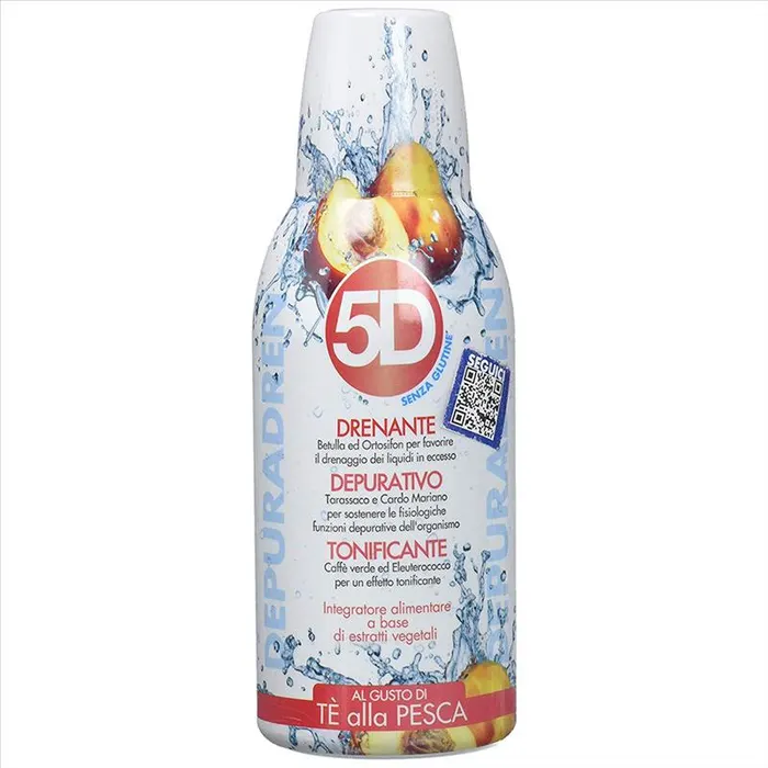 Drenanti 5D Gusto Thè alla pesca/Frutti di bosco 500ml - immagine 2
