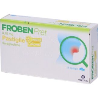 Frobenpret 8,75mg Flurbiprofene Gusto Limone e Miele Trattamento di Stati Infiammatori del Cavo Orofaringeo, 16 Pastiglie