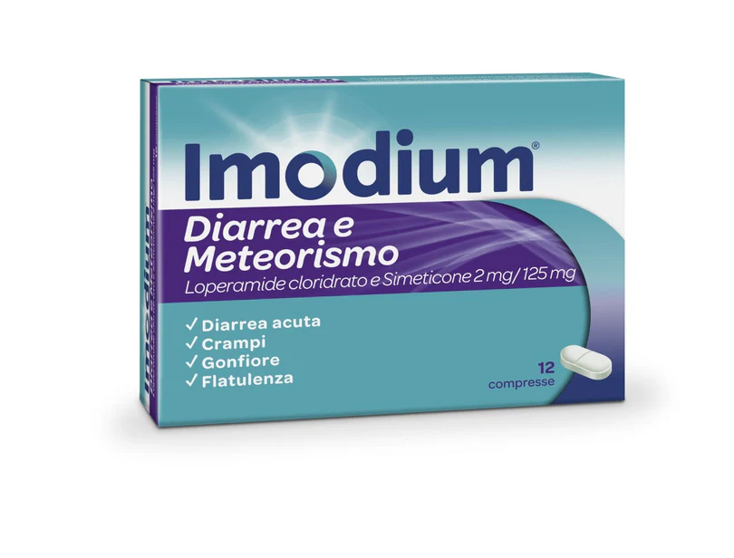 Imodium Diarrea e Meteorismo 12 Compresse