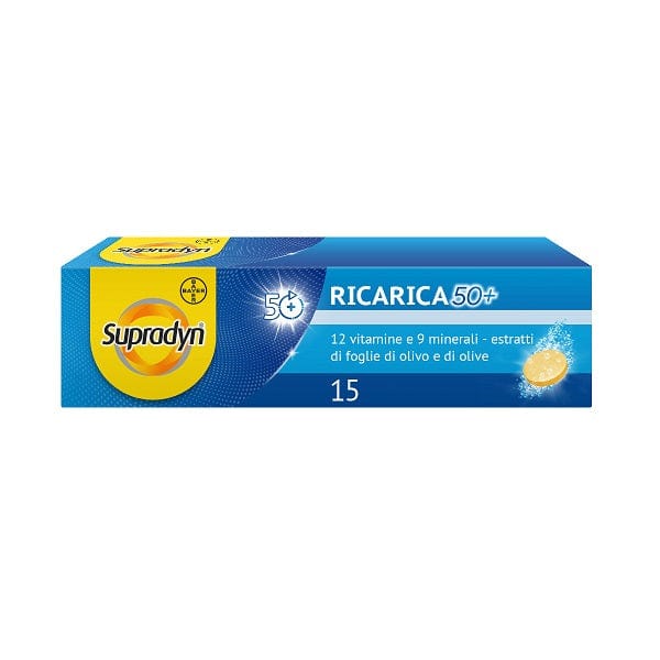 Supradyn Ricarica 50+ Integratore Vitamine e Minerali 15 Cpr Effervescenti