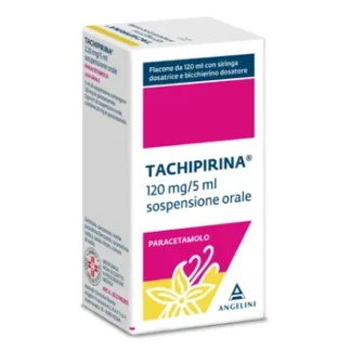 TACHIPIRINA Paracetamolo 120 mg/5 ml Sospensione Orale 120 ml Gusto Vaniglia Caramello