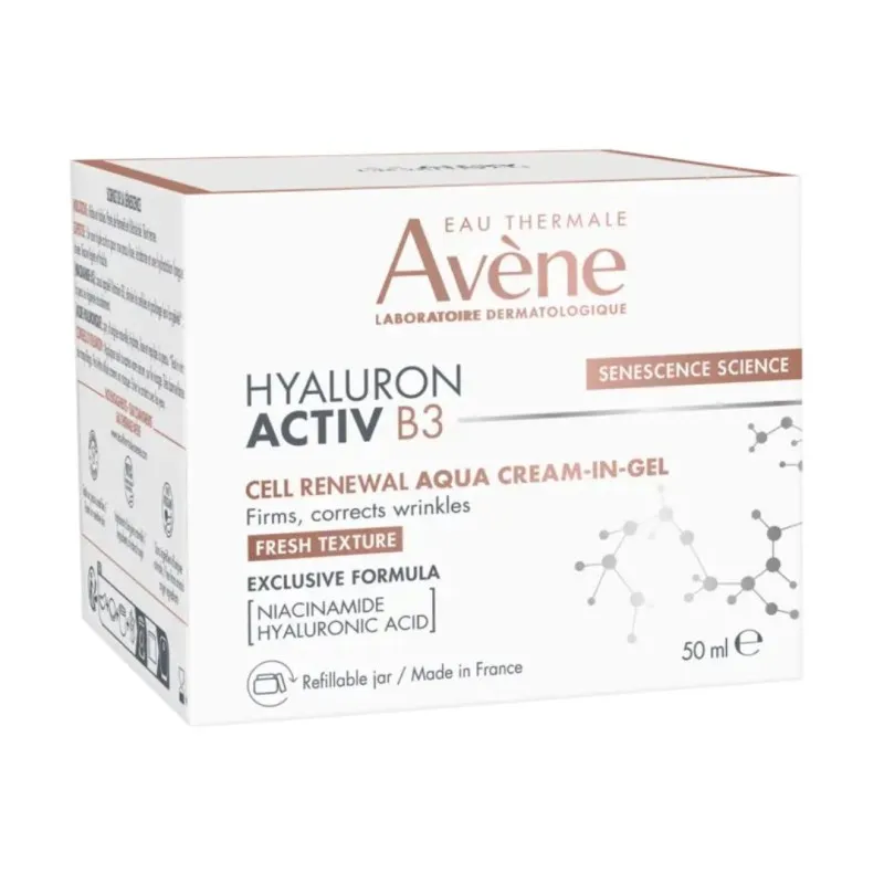 Avène Activ B3 Aqua Gel Crema Rigenerazione Cellulare 3in1 Acido Ialuronico 50ml