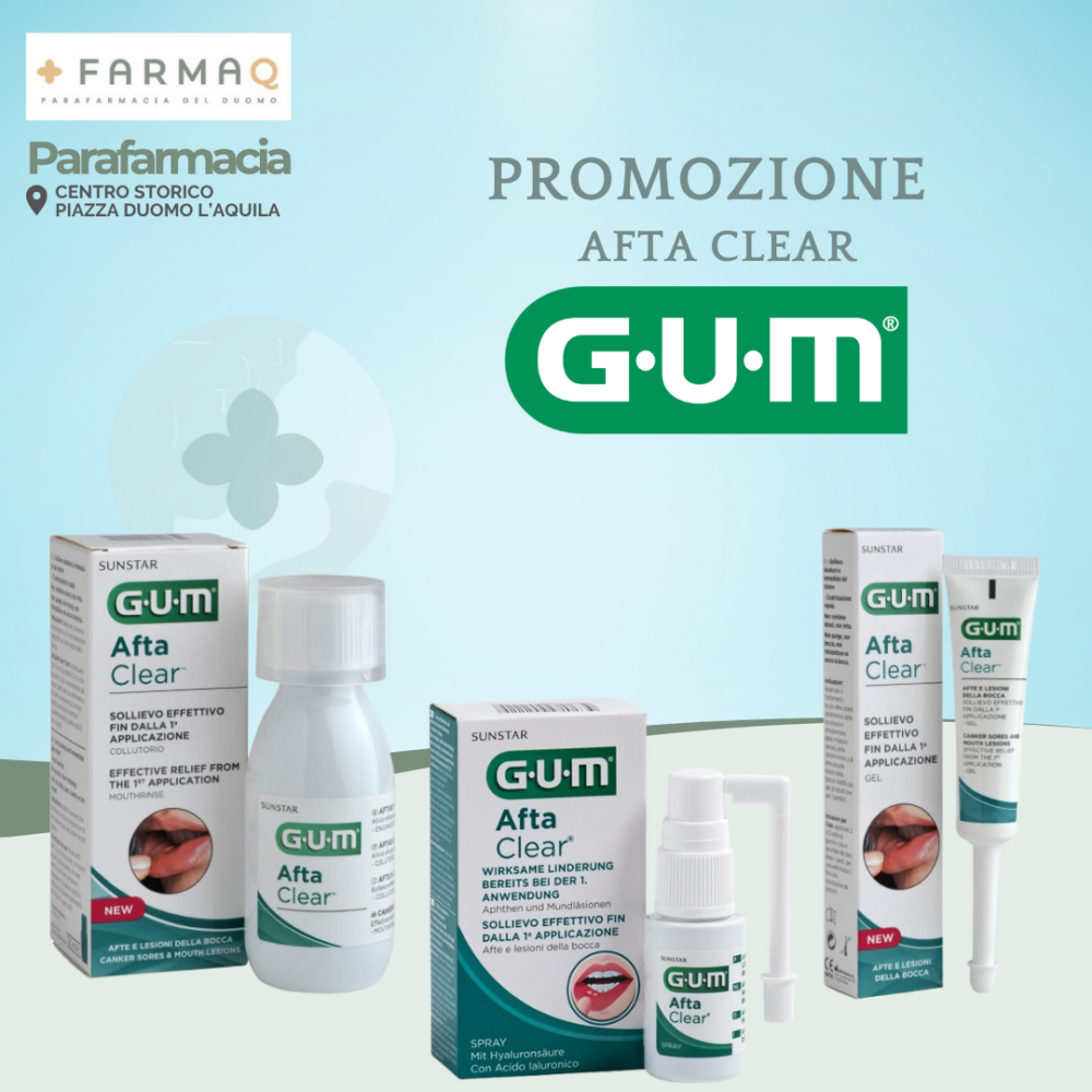 gum afta clear - gum afta clear - FarmAQ - Parafarmacia del Duomo L'Aquila