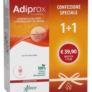 Aboca- Adiprox Fluido Cs integratore per controllo peso e metabolismo 2 flaconi da 325 g