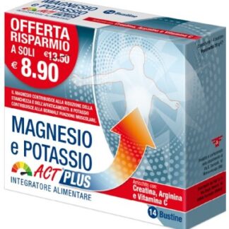Magnesio e Potassio Act Plus 14 Bustine 70g