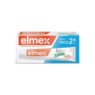 Elmex Junior Dentifricio Bambini 6-12 Anni Confezione Doppia 2x75ml