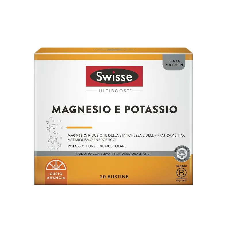 Swisse Magnesio e Potassio Integratore Energetico 20 Bustine