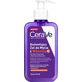 CeraVe Detergente Illuminante Esfoliante Delicato Viso Flacone da 236 ml Antimacchie con 3 Ceramidi Essenziali e Niacinamide