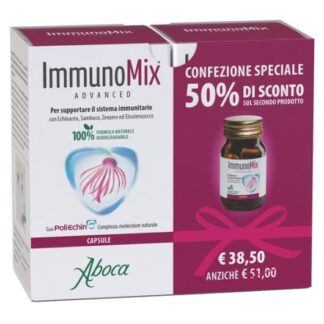 Aboca Immunomix Advanced Integratore Difese Immunitarie Difese dell’organismo Bipack, 2 x 50 Capsule