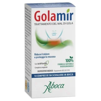 Aboca Golamir Compresse Orosolubili Mal di Gola 14 Compresse