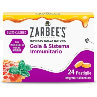 Zarbee's Gola e sistema immunitario - Integratore per la gola e le difese immunitarie, 24 pastiglie