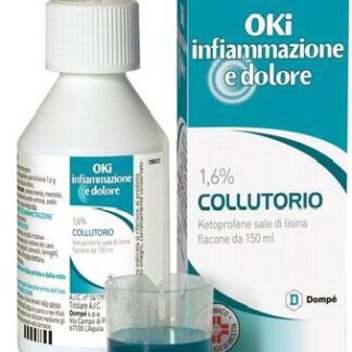 Oki Gola Infiammazione e Dolore - Collutorio con 1,6% di Ketoprofene - 150 ml