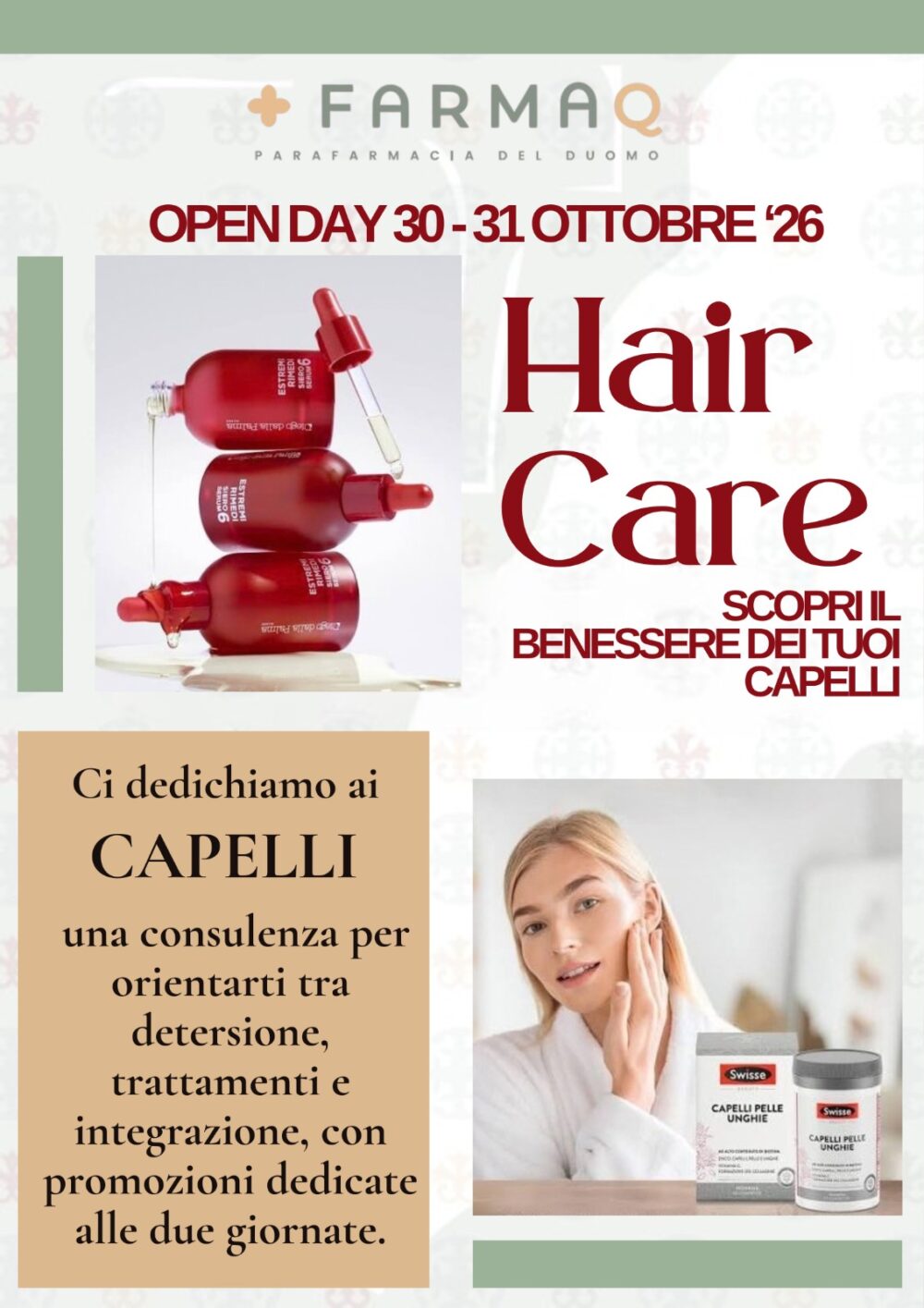 Giornata Benessere capelli 2026 - Giornata Benessere capelli 2026 - FarmAQ - Parafarmacia del Duomo L'Aquila
