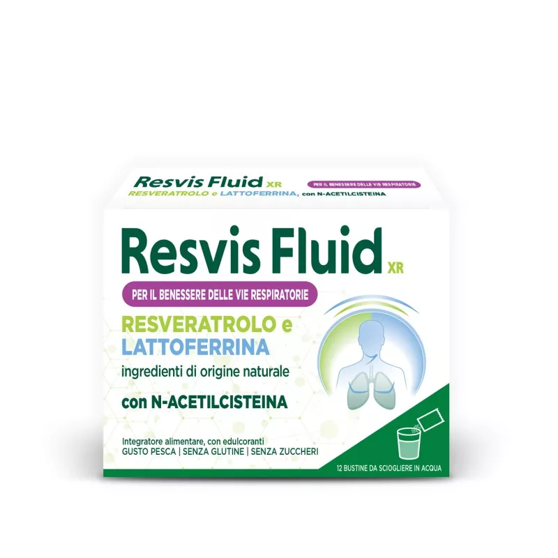 Alfasigma Resvis Fluid Xr 12 Bustine Integratore per Tosse Grassa