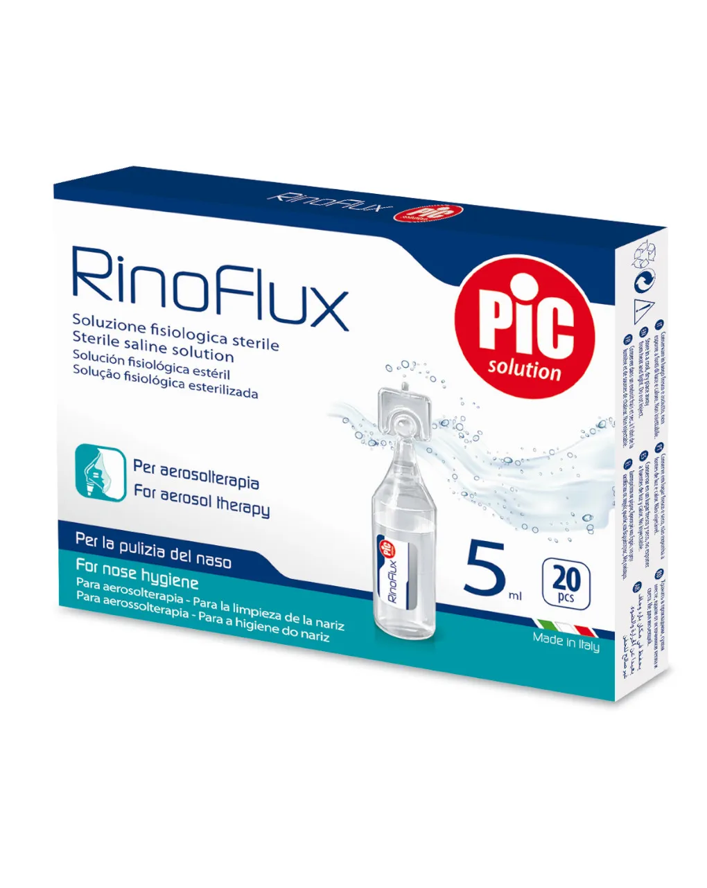 Pic Soluzione fisiologica rinoflux 20 fiale 5ml